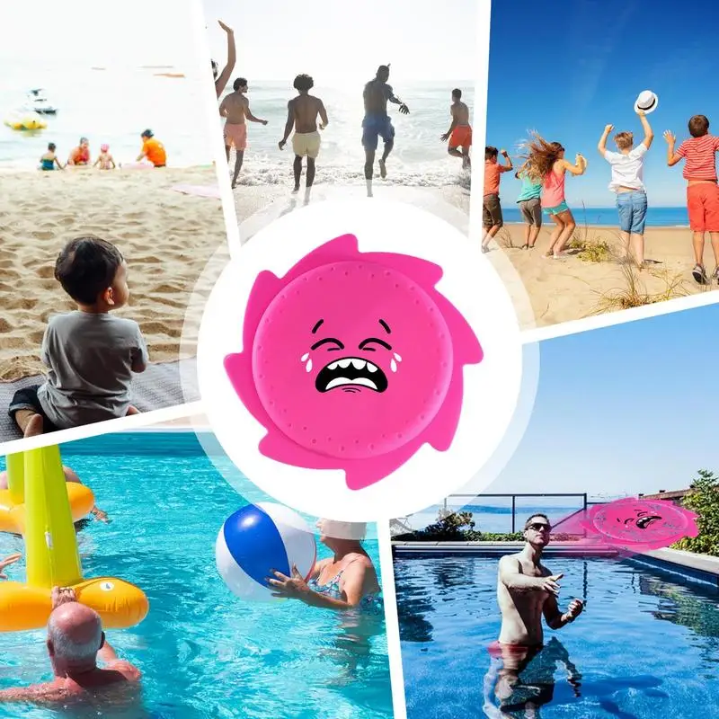 Cartoon Water Disc Silicone Toy Water Disc Soft For Splashing Pool Toys Soft Throwing Skipping Discs For Summer Hot Days