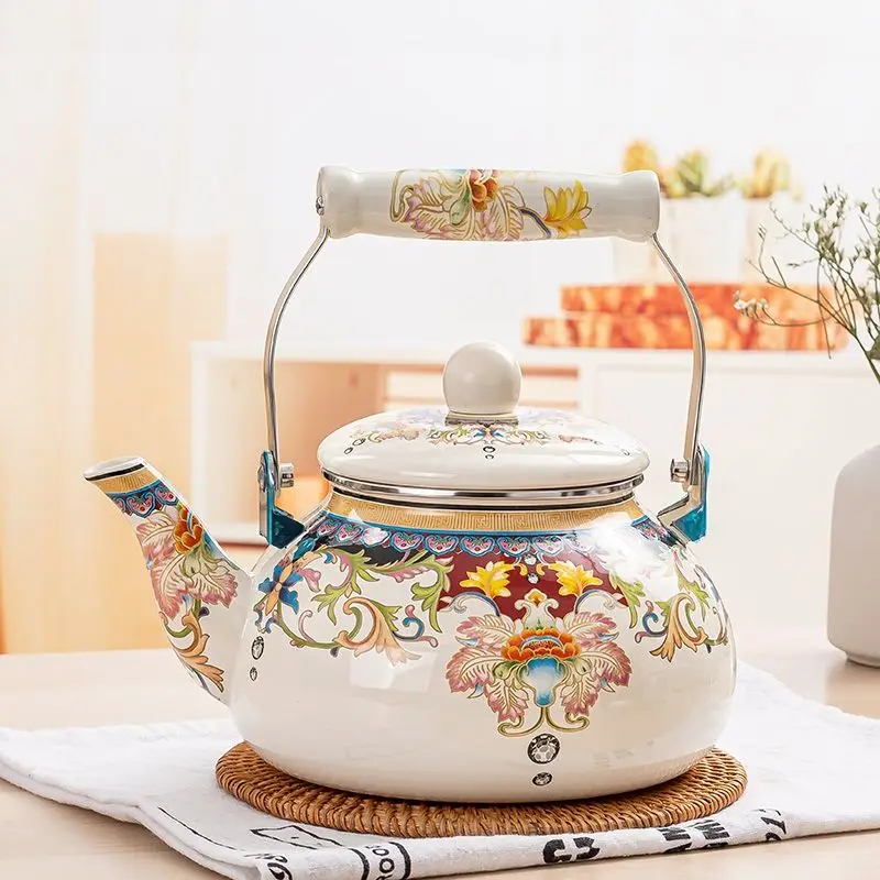 

1.5-4L Thickened Enameled Teapot Heated Enameled Teapot Enameled Kettle Enameled Teapot Enameled Coffeemaker