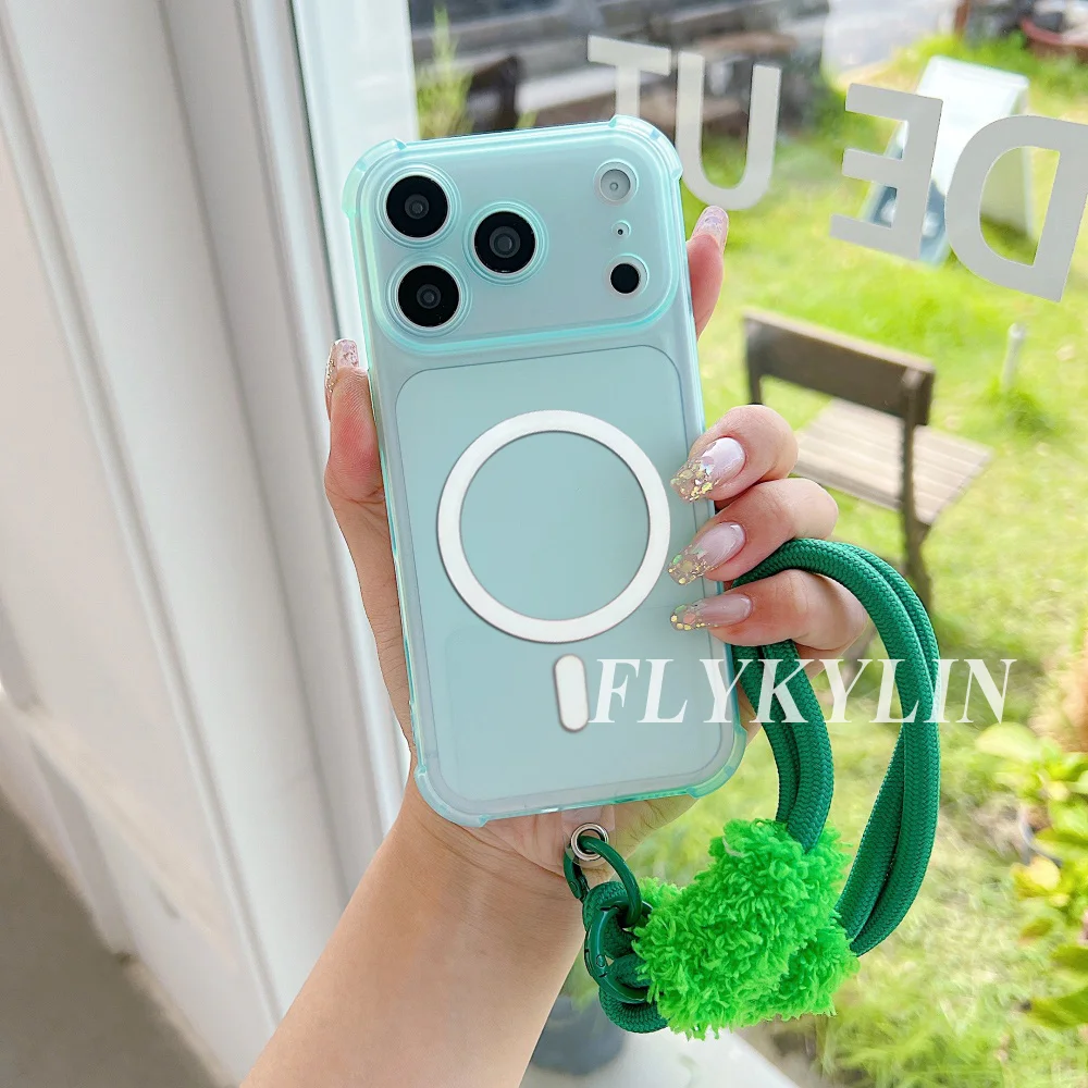Magnetic Rechargeable Protective Case with Plush Hand Strap