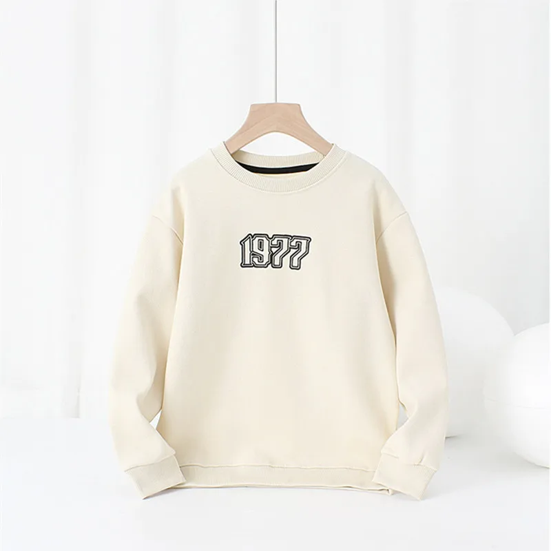 Весна-Осень 2024, корейский вариант, свитшот для мальчиков, Детские повседневные топы с длинными рукавами и надписью, одежда для детей возрастом