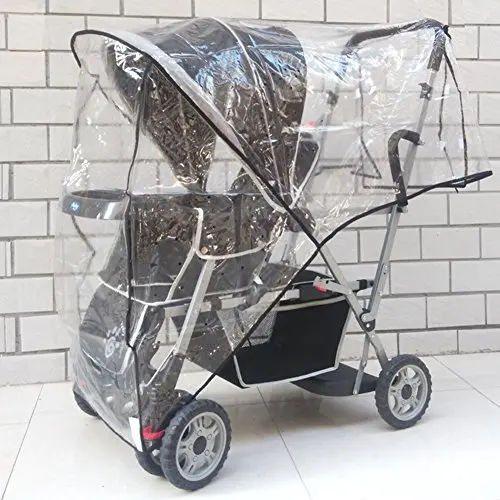 Aligle Weather Shield Double Swivel Wheel Stroller Universal Size Rain Cover Wind Shield
