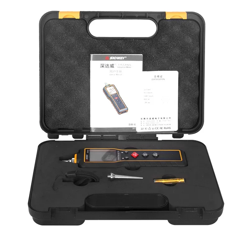 Handheld Vibration Meter Digital Vibration Measuring Tool Vibration Instrument SW-65A 6