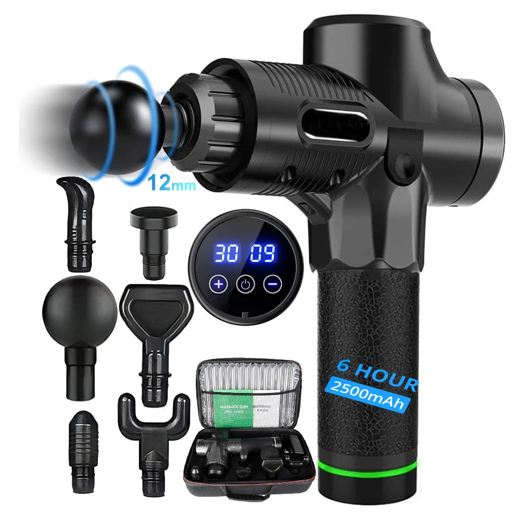 High Quality Massage Gun With Brushless Motor Mini Charging Fascia Gun Vibration Massage Machine Massage Therapist Gun lohee s 10 car bluetooth charger adapter fm transmitter hands free call fast charging car charger with dual usb 3 4a ports support tf card u disk bt music player