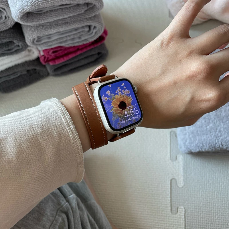 Luxurious Double Tour Leather Strap