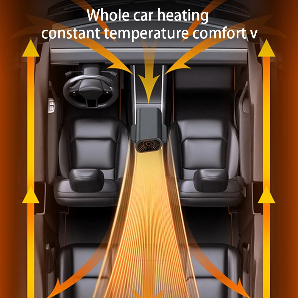 12V Car Heater Demister Car Defogger Universal Auto Heater 200W Fast Heating Machine Heating Cooling Fan Car Accessories
