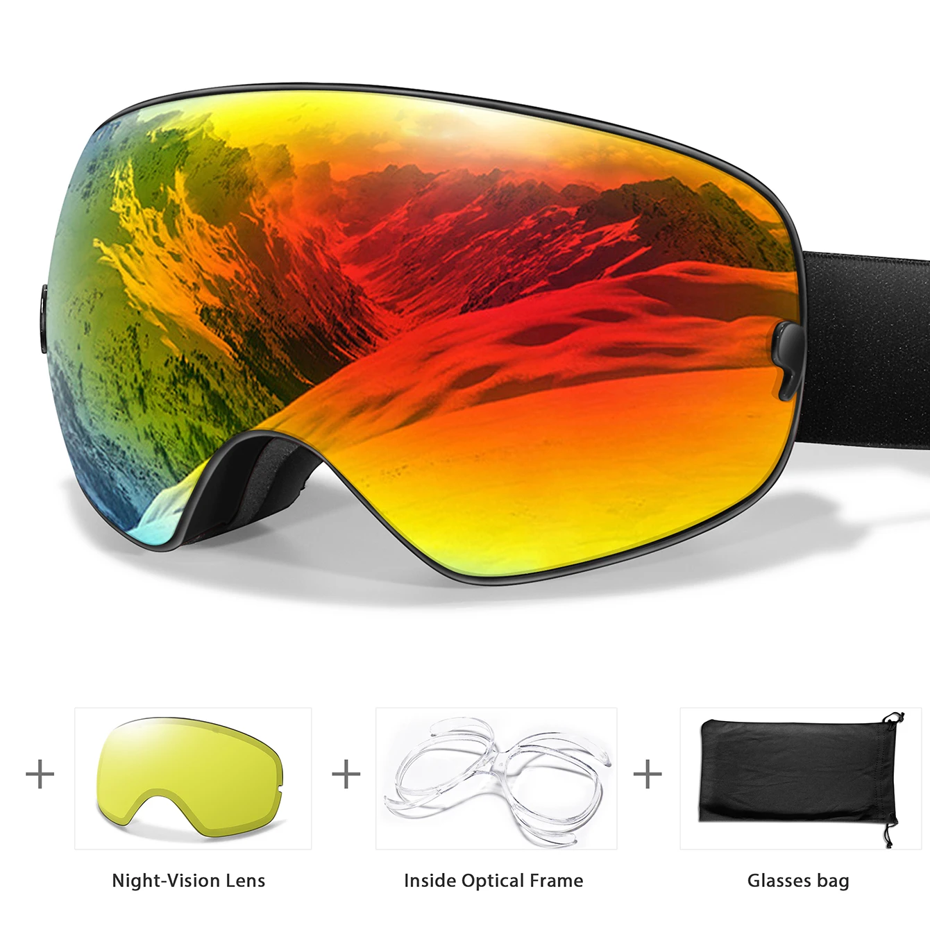 Men Women Anti-Fog UV400 SKI Goggles