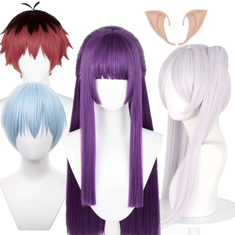 

Anime Frieren Fantasy Himmel Cosplay Wig Ear Earings Stark Fern Fantasia Adult Halloween Carnival Costume Accessories Gifts