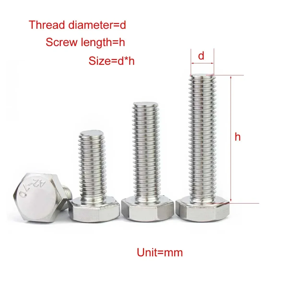304 Stainless Steel External Hexagonal Screw Extension Bolt M6