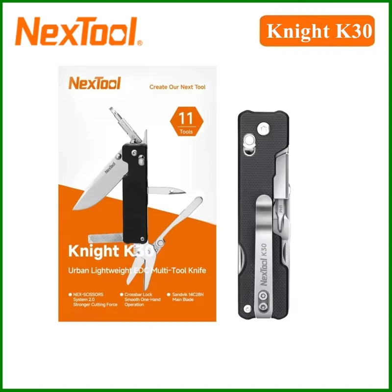 NexTool Knight EDC 포켓 나이프 K30 11 In 1 멀티 도구 야외용 접이식 칼 미니 휴대용 접이식 가위 수공구