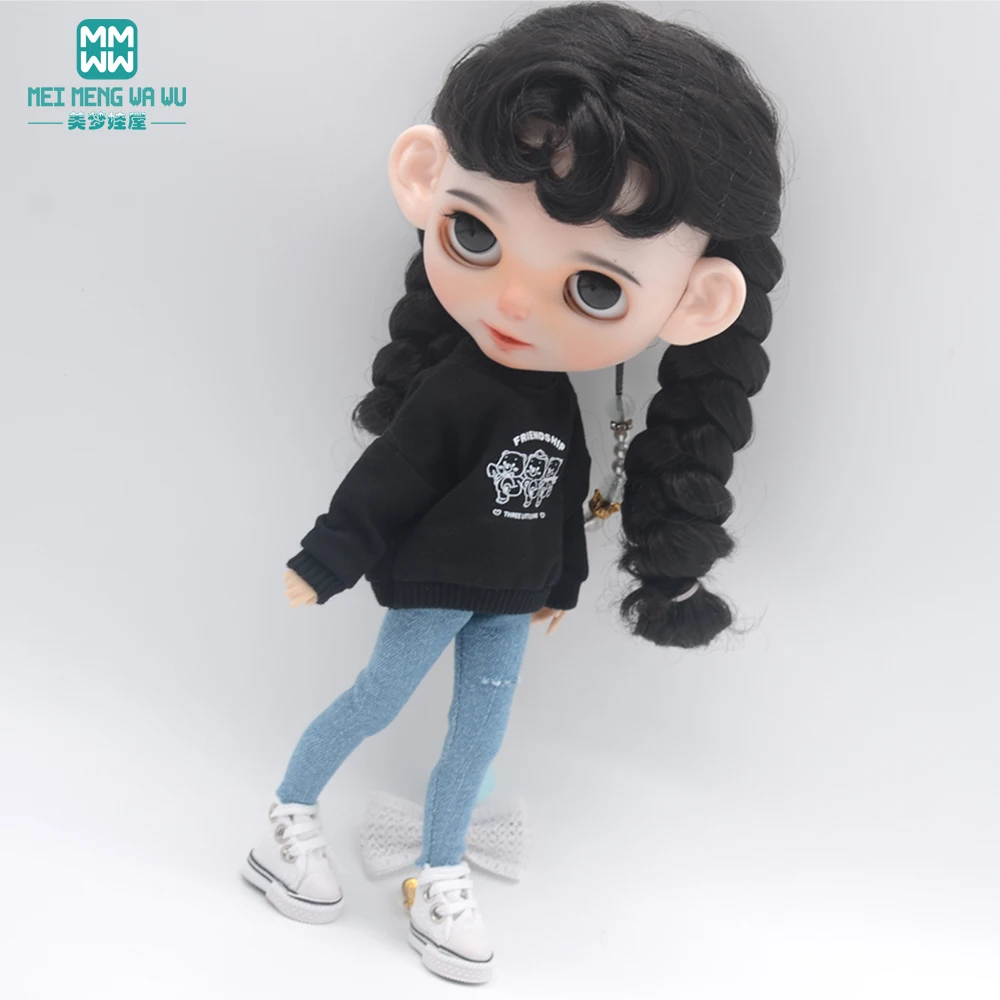 Kleidung für Puppen, dreiteiliges modisches Pullover-Set, passend für Blyth Azone OB22 OB24 Puppenzubehör – Detail 16