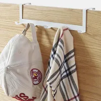 Hooks Over The Door 5 Hooks Home Bathroom Organizer Rack Clothes Coat Hat Towel Hanger Bathroom Kitchen Accessories Holder Rack 2