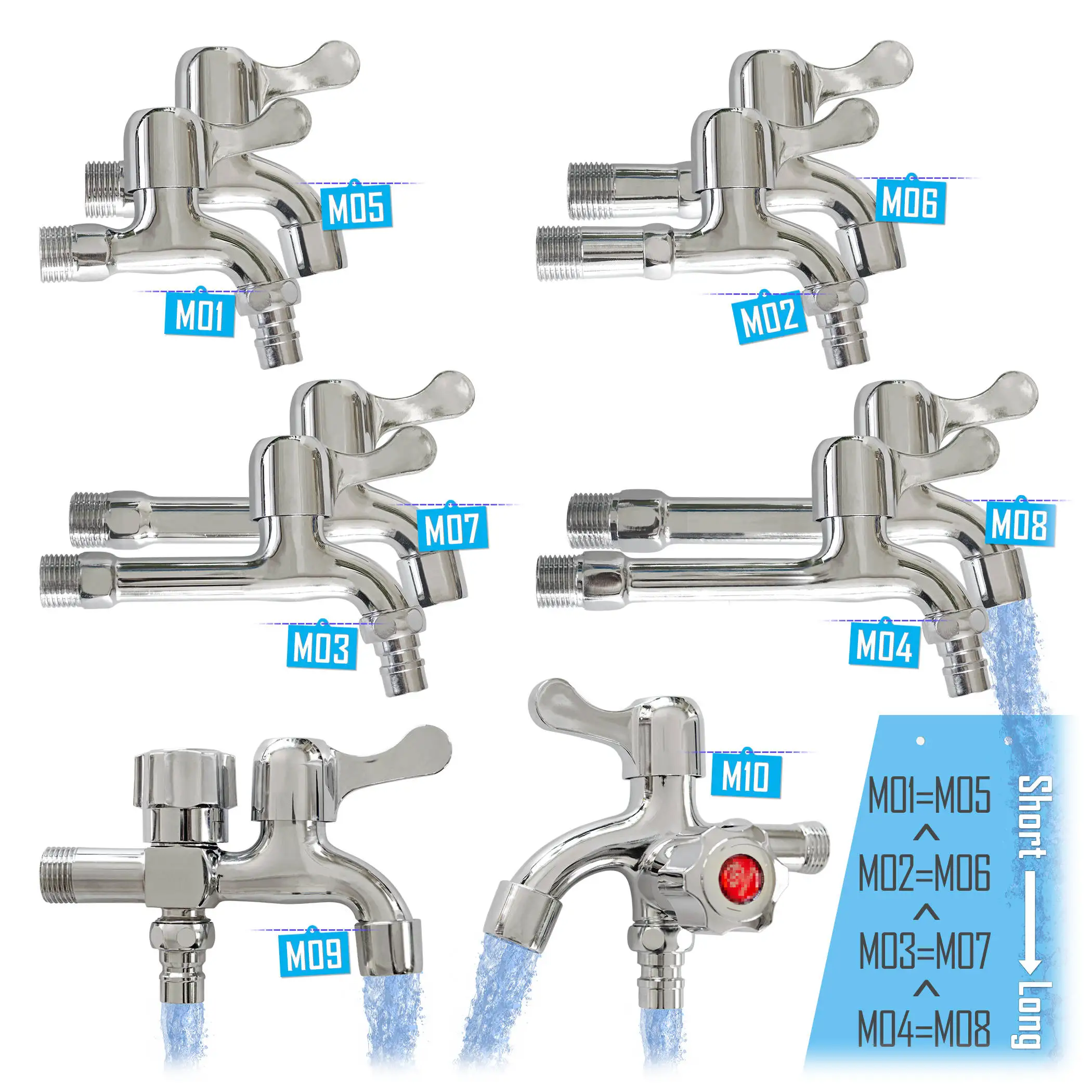 

Хромированный смеситель для холодной воды, кран из сплава, для стиральной машины, для ванной комнаты, с отсоединяемым Аэратором