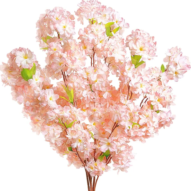 3 Pezzi Fiori Ciliegio Artificiali 180 Cm - Decorazioni Matrimoni, Festive E Per La Casa
