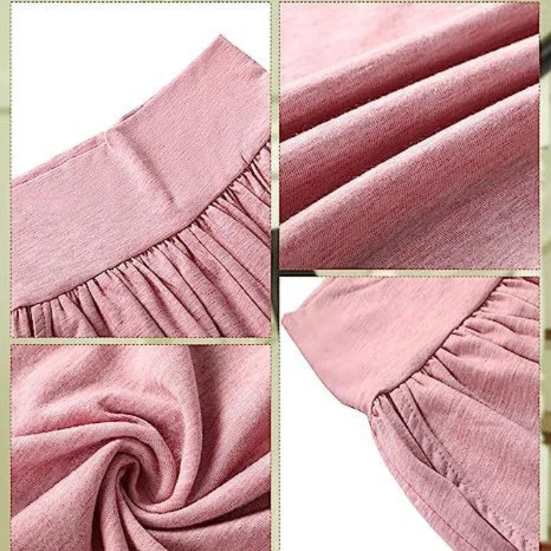 Spring and Autumn Women's Wide Legs High Waist Elastic Waist Solid Commuter Loose Trousers Casual Sports Fashion Vintage Pants