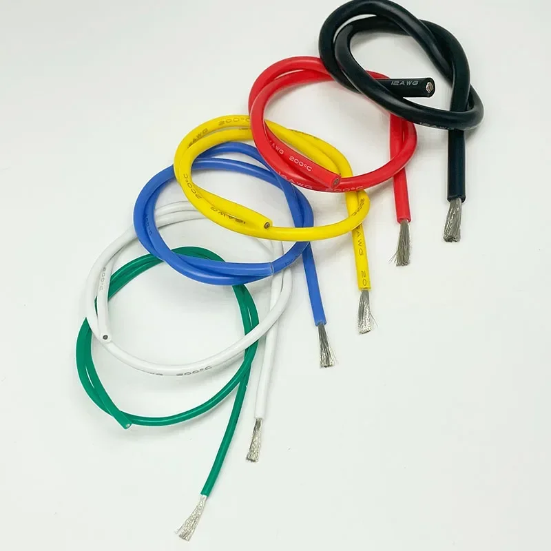 Gros plan sur fil silicone bleu 16 AWG 1.2mm², marquage AWG visible, idéal pour modélisme.