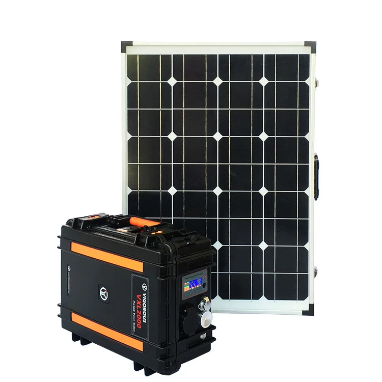 

Solar System 2000W Portable Solar Generator Lithium Battery MPPT Charger with Foldable Solar Panel