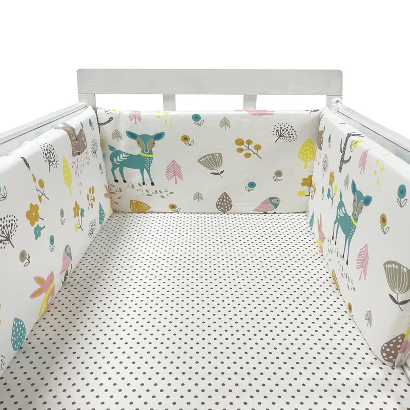 

Baby Nursery Nordic Stars Design Baby Bed Thicken Bumper One-piece Crib Around Cushion Cot Protector Pillows Newborns Room Decor