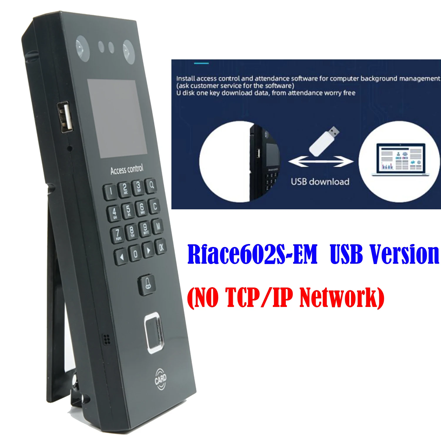 Face Recognition Biometric Fingerprint Time Attendance System Rfid Card+Pin+Palm