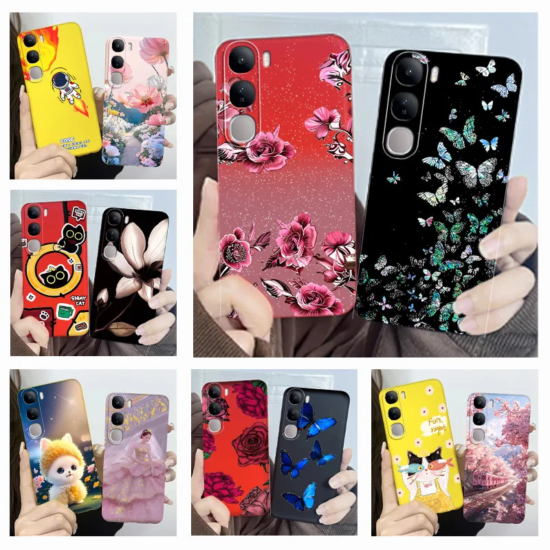 Floral Girl Design Soft Back Phone Case