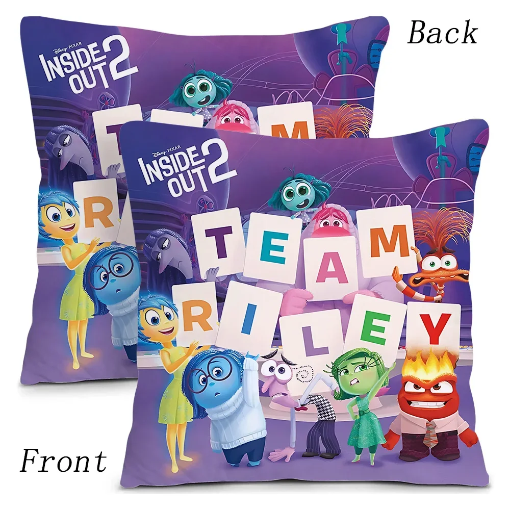 Colorful Inside Out Pillow Covers Cartoon Sofa Decorative Home Double-sided Printing Short Plush Cute Cushion Cover