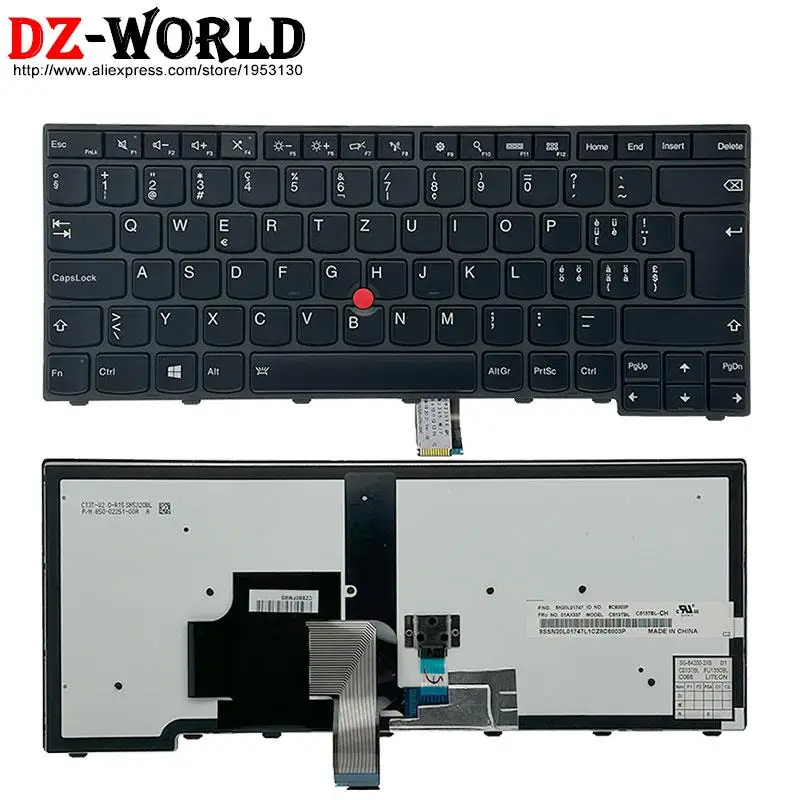 Teclado Suíço ch para Lenovo Thinkpad T460 T450 T440 s L440 L450 L460 L470 E431 E440 Laptop 04y2753 04y0851 01en535 01ax337 - Imagem 5