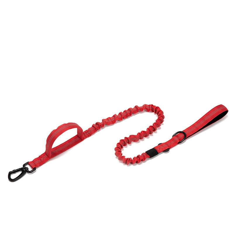 Tactical Dog Leash Elastic Dog Strap NO PULL Nylon Reflective Lead Traction Rope Training Walking Hunting Durable Dog Leash Line 