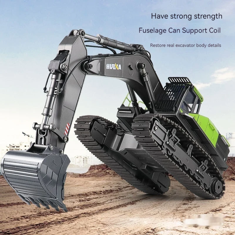 Multifunctional Engineering Vehicle Screw Drive Infinite Rotation Alloy Excavator 1:14 Engineering Vehicle Modified Toy Male 4
