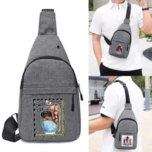 

Unisex Canvas Casual Chest Bags Functional Shoulder Clutch Cell Phone Waist Chest Pack Sport Gym Mini Bag Poch Case Mom Gift new