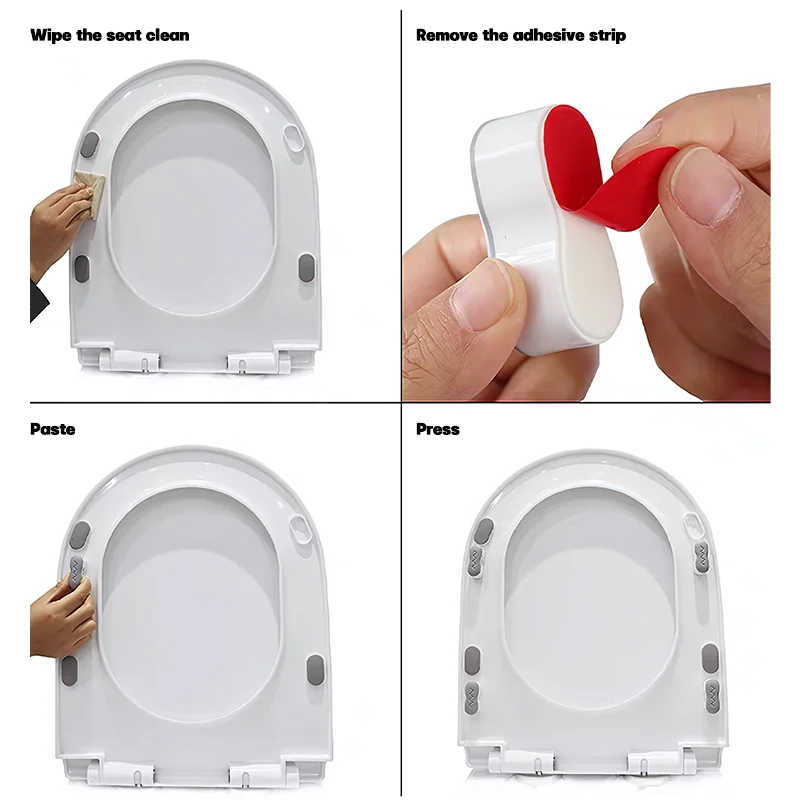 Toilet Seat Bumpers Toilet Seat Bumper Anti Slip Shockproof Toilet Lid Cushion Anti-collision Seat Cushion for Hotels and Public Places