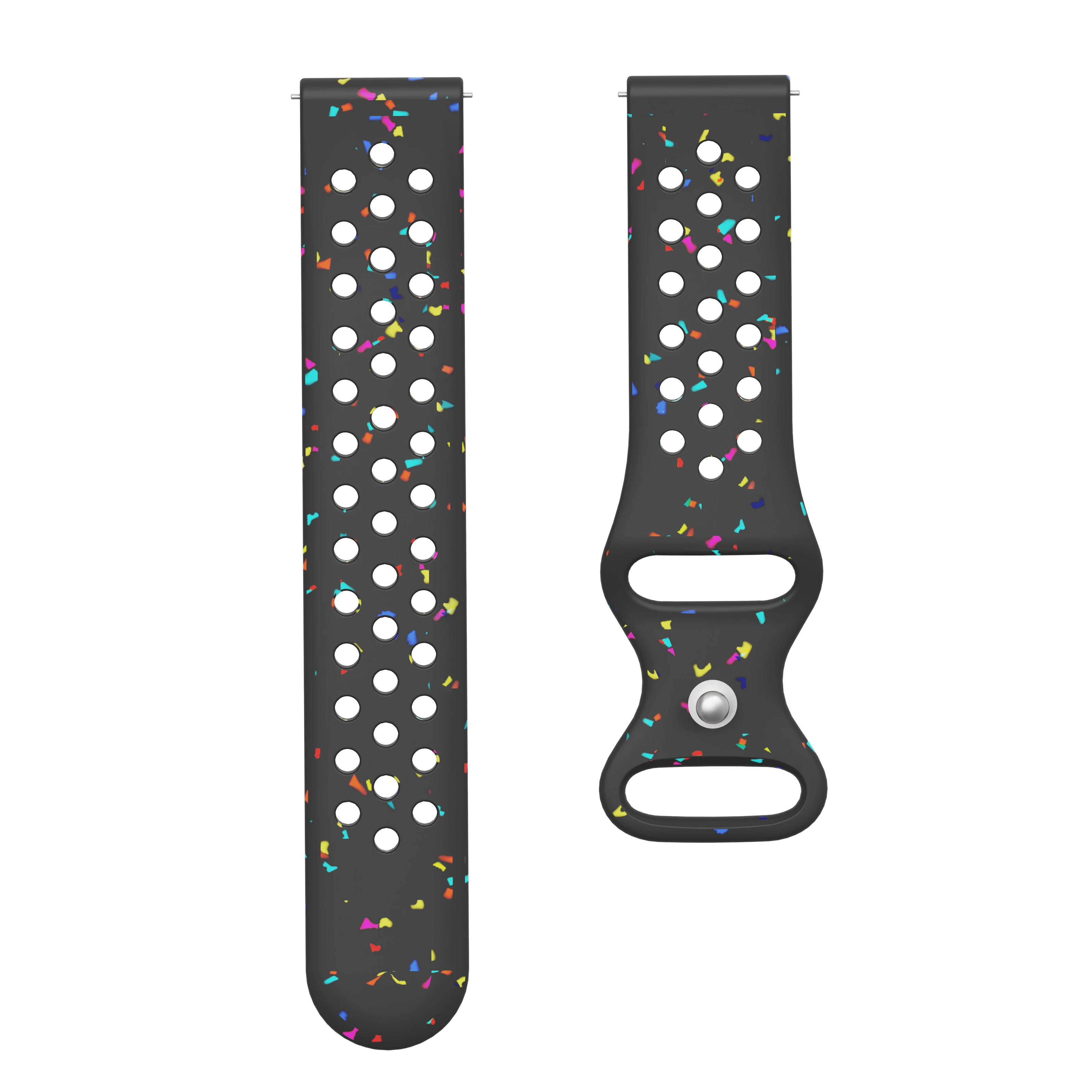 Vibrant Silicone Sports Strap - 22mm Replacement Band