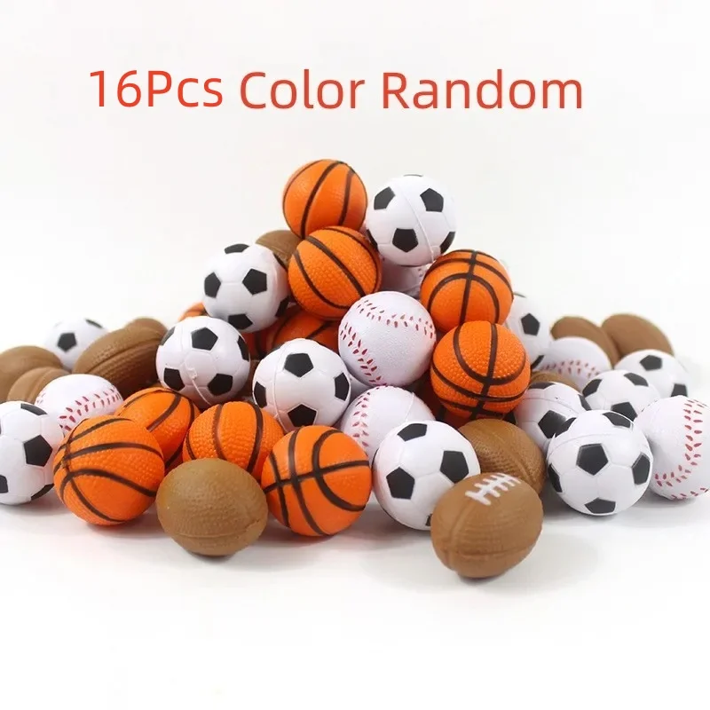 16pcs Mini Children Sponge bounce Ball Sports  Educational Toys For Kids Outdoor Sports adult  Decompression Release Balls 6