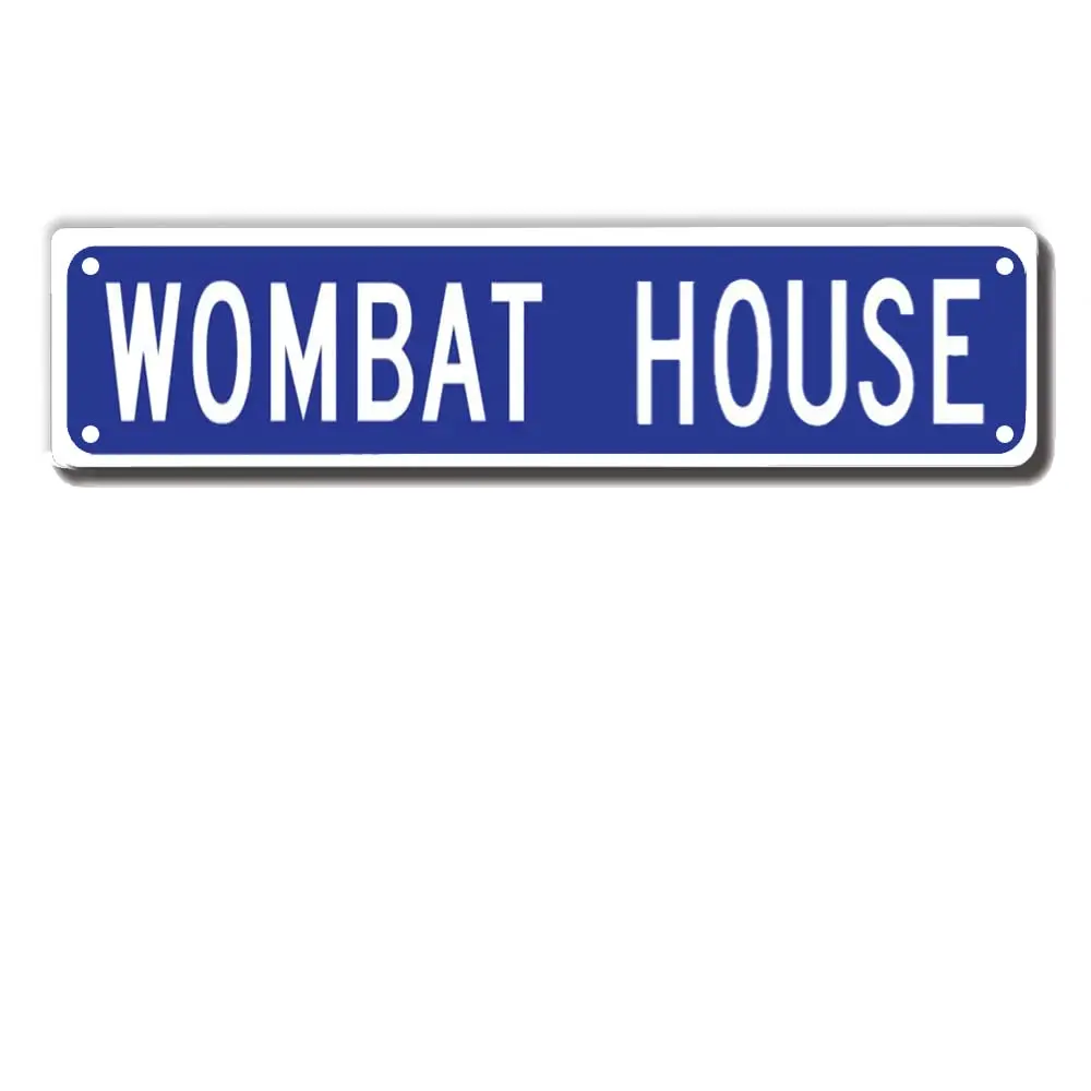 

Metal Sign Tin Sign Wombat House Funny Metal Signs Vintage Sign Retro Tin Signs Aluminum Metal Sign for Bedroom Kitchen Garden W