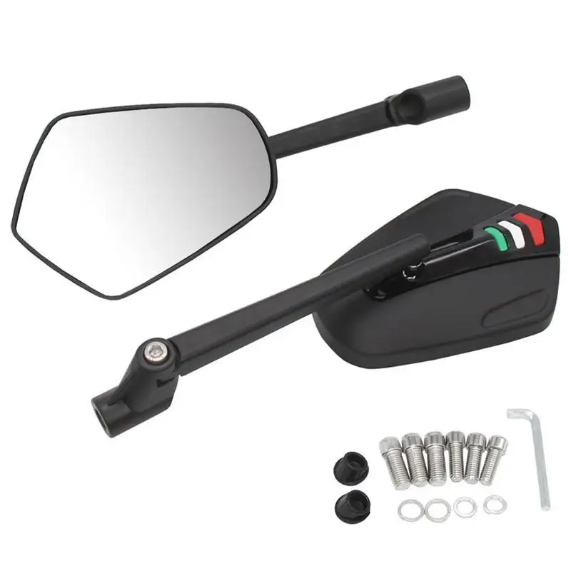 

Мотоциклетное черное универсальное боковое зеркало заднего вида, складное круглое зеркало с защитой от падения для большинства электромобилей