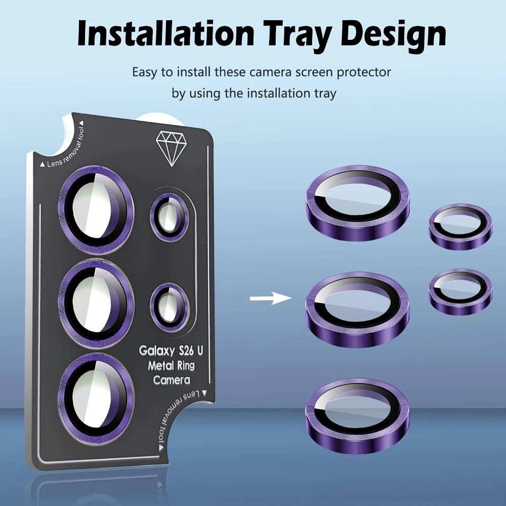 Premium Individual Metal Lens Protectors for Samsung Galaxy Ultra Series - Easy Installation