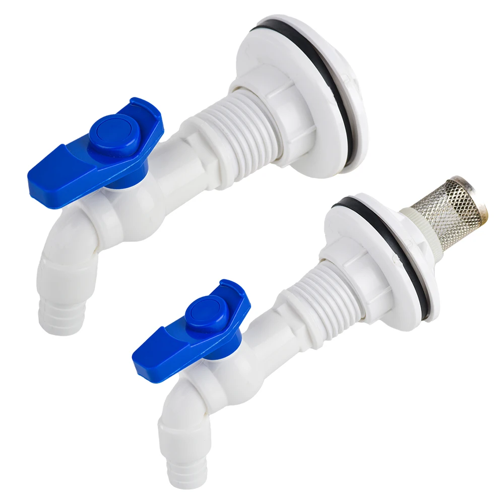 Connettori Femmina Per Serbatoio Acqua Da 1/2 Pollice (12,7 Mm) – Raccordo A Paratia In PVC Per Botti Di Pioggia, Vasche, Acquari, Piscine, Confezione Da 2 Con Guarnizioni