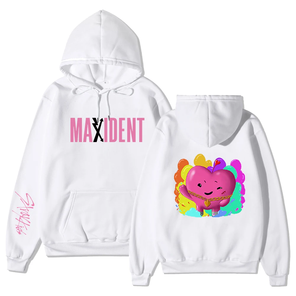 

Толстовка с капюшоном Stray Kids Maxident, толстовка SKZ с мультяшным графическим принтом, мужские и женские пуловеры с капюшоном Kpop Stray Kids, осенние свободные толстовки