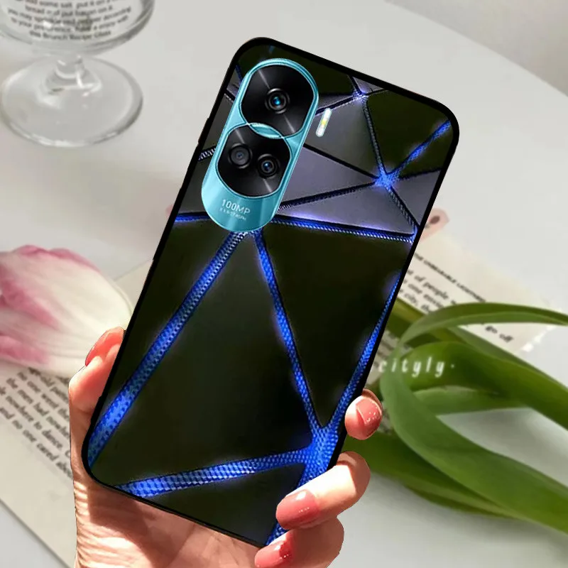 Sleek Black Silicone Soft Painted Protective Case