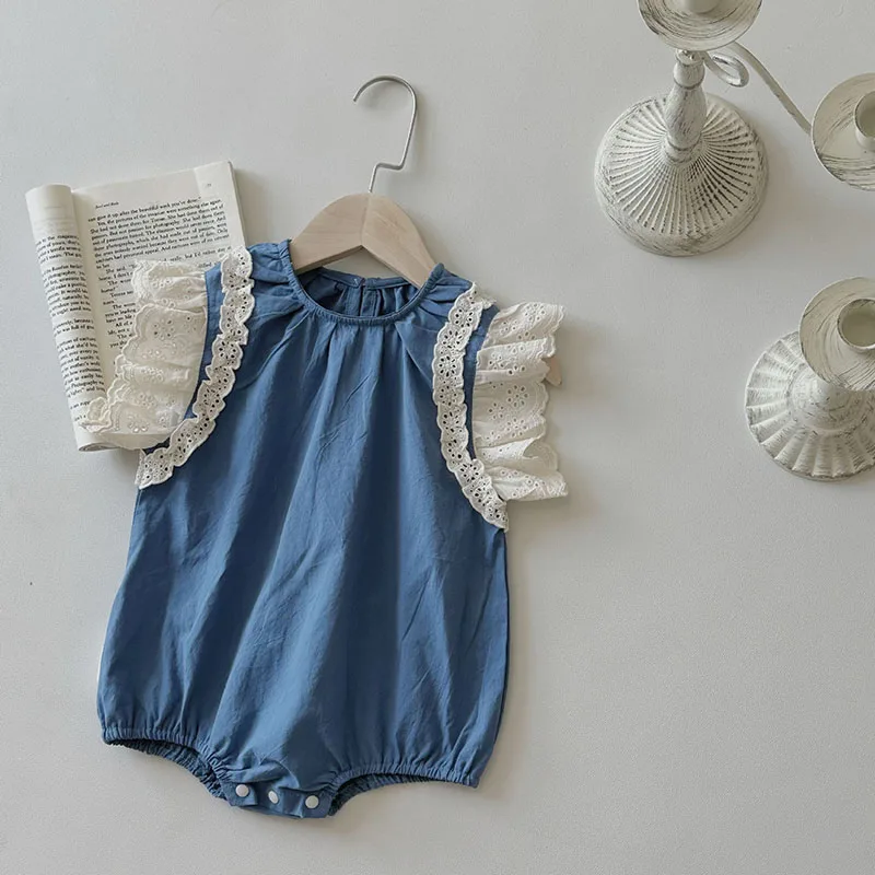 Cute Baby Girls Lace Bodysuit Summer Clothing