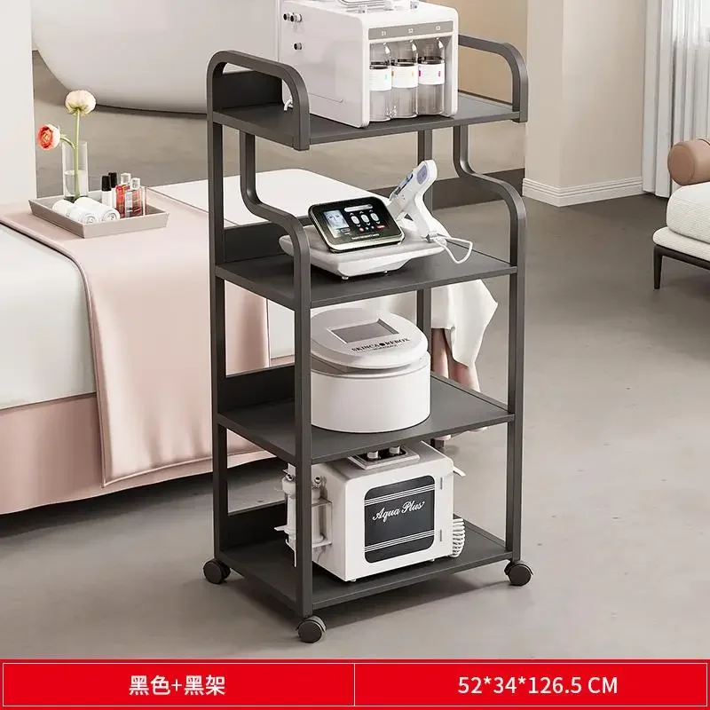 Multi Layer Storage Trolley Tattoo Workstation Desk Tattoo Cart Iron Trolley Shopping Stainless Steel Lash Pedicure Wood Furniture Salon Transparent Small Spa Makeup Dressing Table