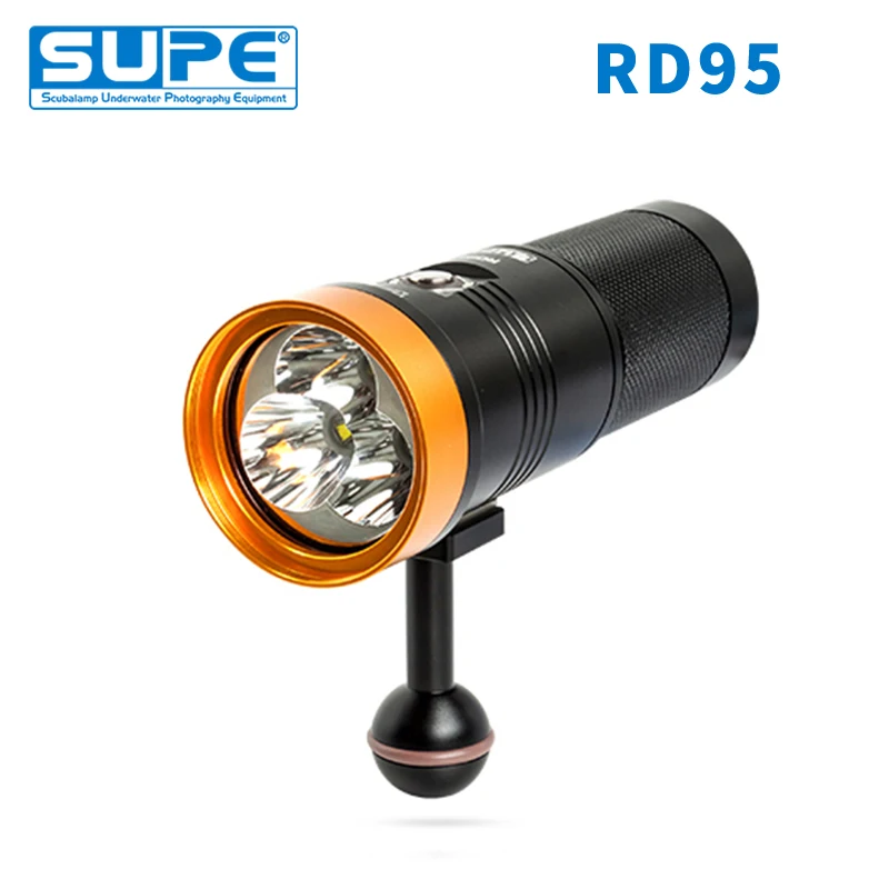 

SUPE Scubalamp Rd95 Cave Scuba Diving Waterproof 4000 Lumens Glare Spotlight Flashlight Night Submersible Lamp Safety Equipment