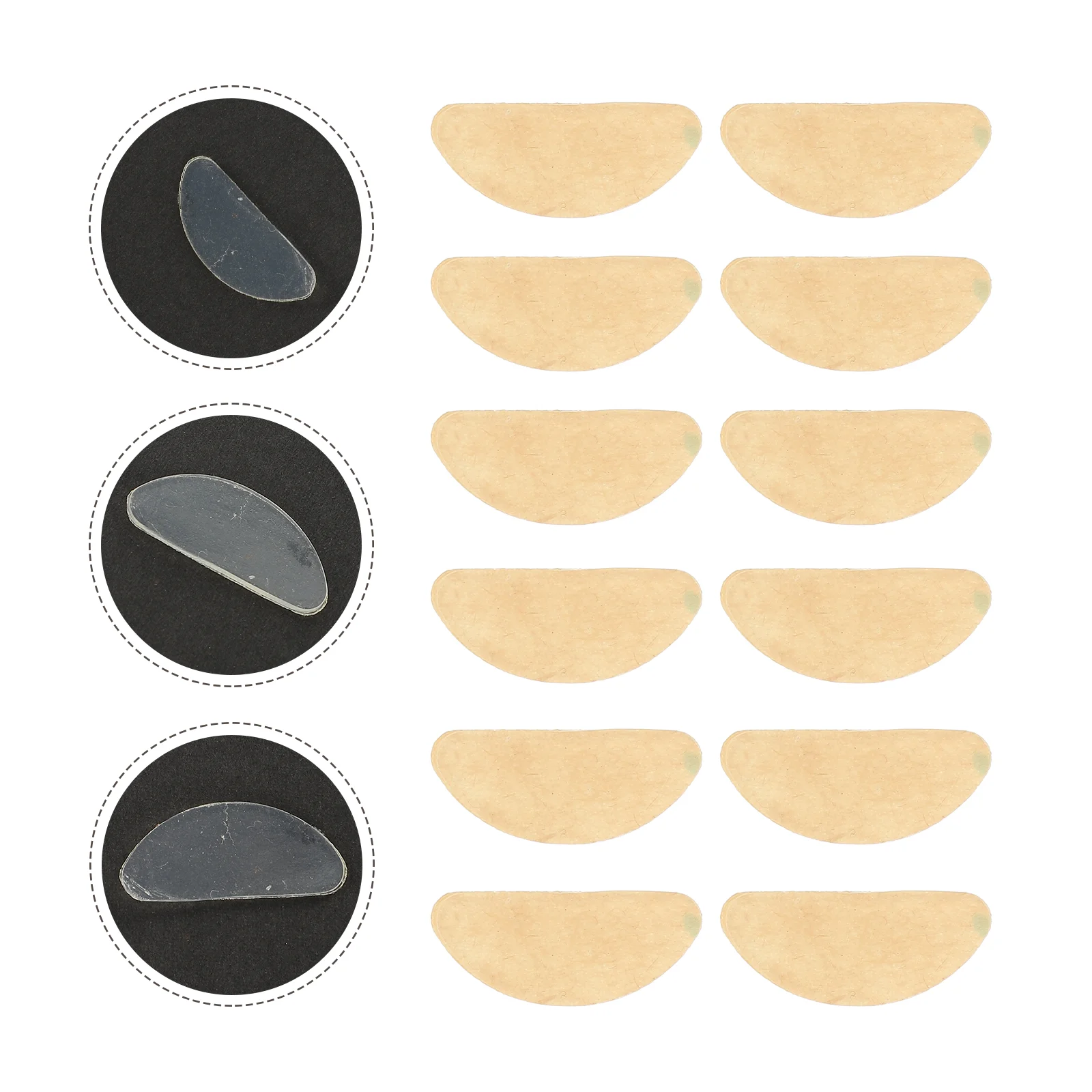 

18 Pairs Glasses Nose Pad Comfortable Pads Soft Eyeglasses Cushions Silicone Mats