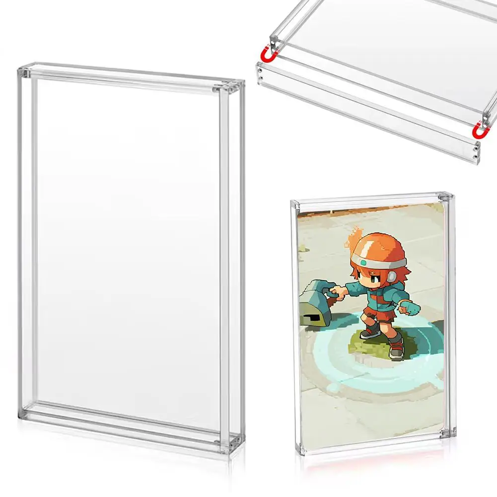 Switch Game Card Display Case - Magnetic Acrylic Transparent Storage Box, Dustproof and Protective