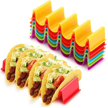 Mexican Roll Rack Taco Holder Tortilla Pancake Stand Holder Creative Wave Shape Tray Holder Taco Cake Rack Kitchen Gadgets 2