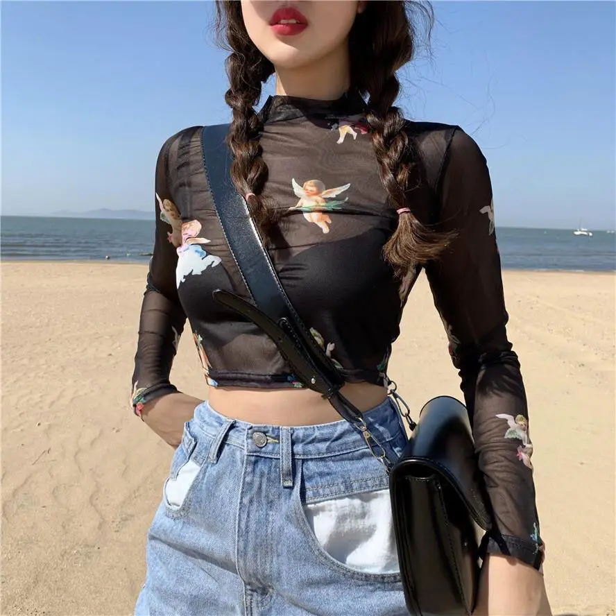 black angel mesh top