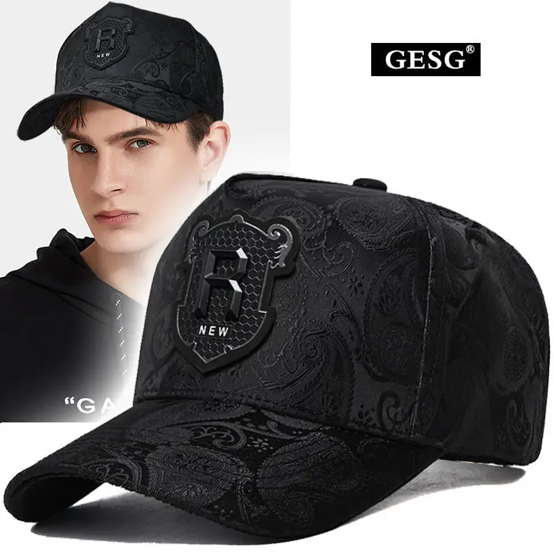 

Spring and Autumn New Hat Men's High-Top Cashew Embossed Baseball Cap Fashion Version Face-Looking Small Men's Casual Peaked Cap