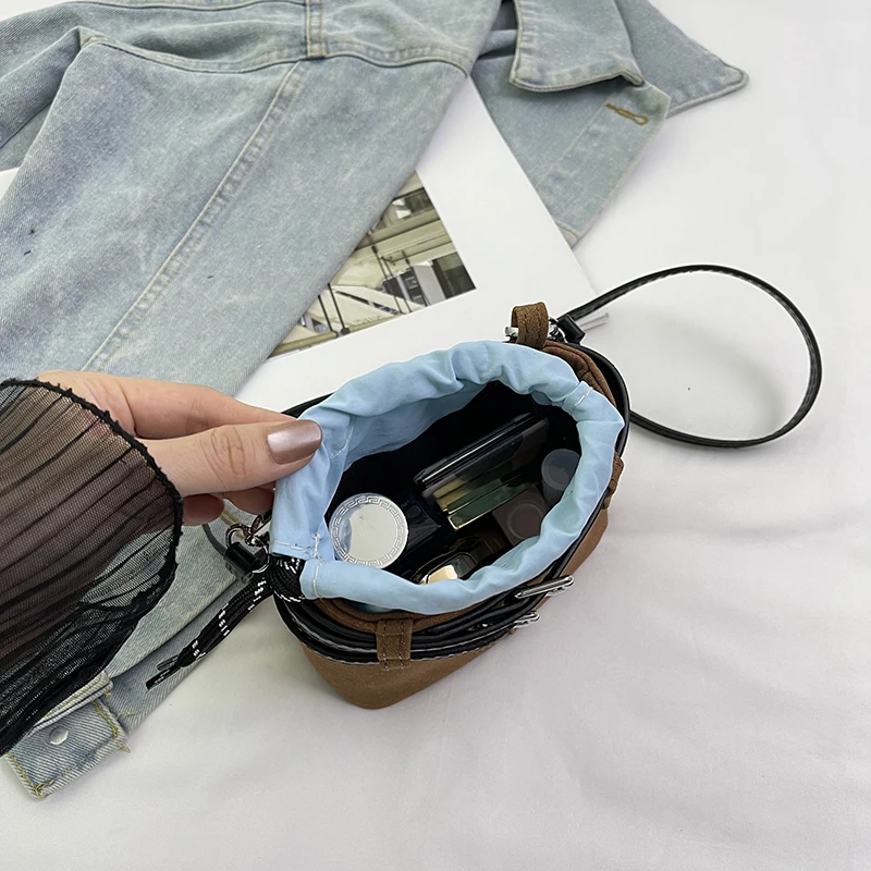 Suede Crossbody Bag for Women Funny Mini Shoulder Bags Female Causal Messenger Bag for Girls Kawaii Trendy Handbag Purse Clutch