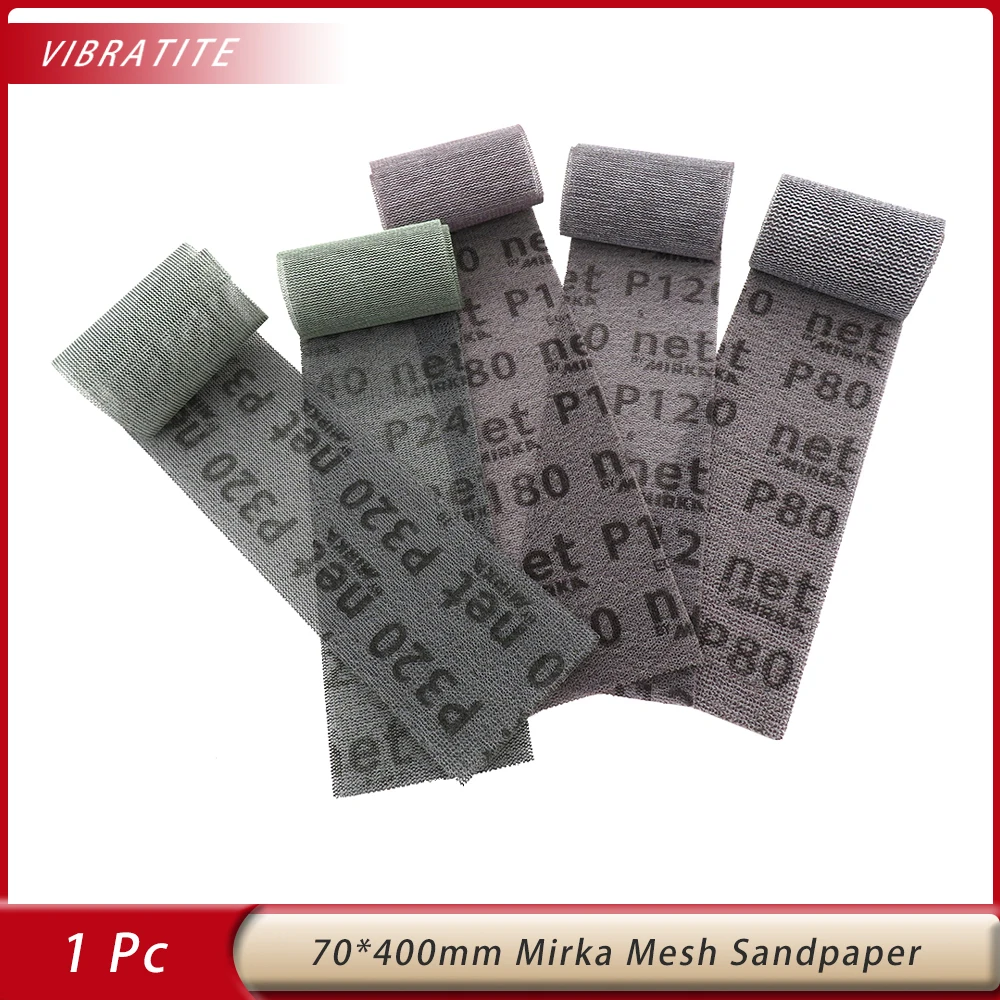 

1Pc 400x70mm Mesh Dust-free Sanding Discs Anti-blocking Hook&Loop Mesh Sandpaper Abrasive 80-320 Grit Car Grinding Paper