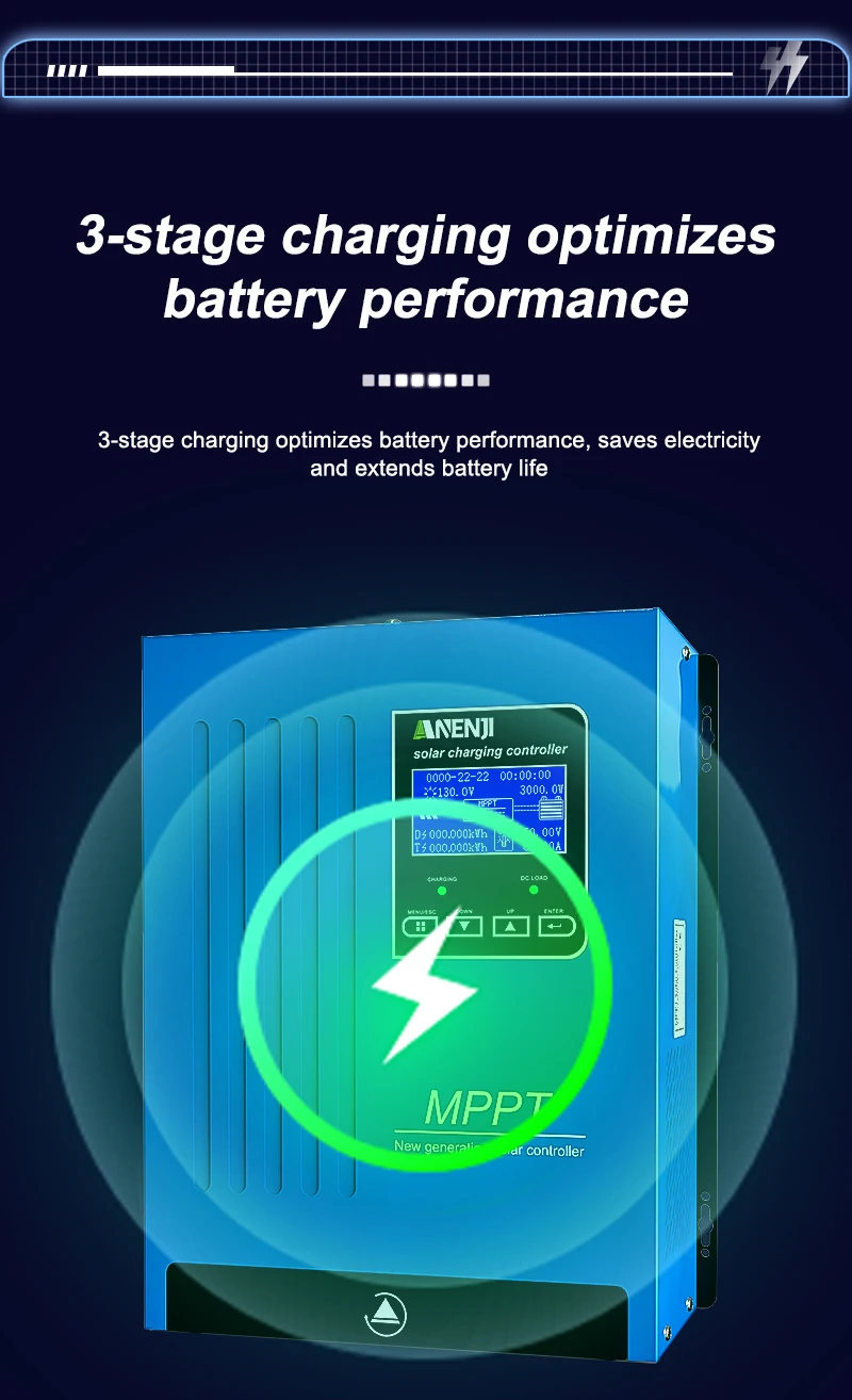 100A MPPT Solar Charging Controller 12V/24V/48V Battery Charger Automatic Maximu