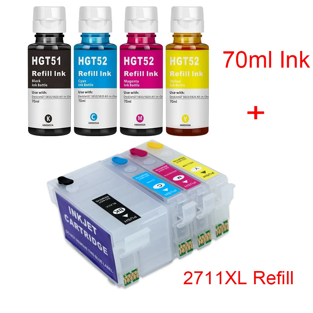 

T2711-T2714 Refill Ink Cartridge +70ml Ink For Epson WorkForce WF-7110 WF-7610 WF-7620 WF-3620 WF-3820 WF-3640 WF3640 WF7620