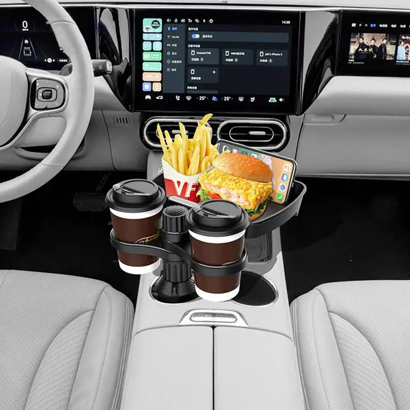 Porte-gobelet de voiture avec plateau amovible Plateau de repas pivotant à  360